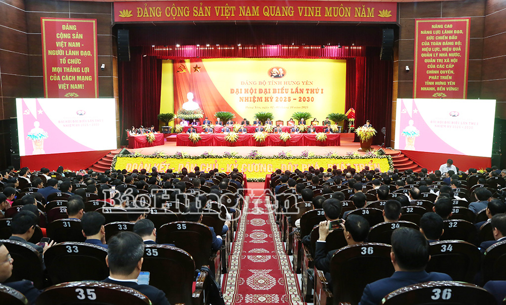 Ngày làm việc thứ nhất Đại hội đại biểu Đảng bộ tỉnh Hưng Yên lần thứ I, nhiệm kỳ 2025 - 2030
