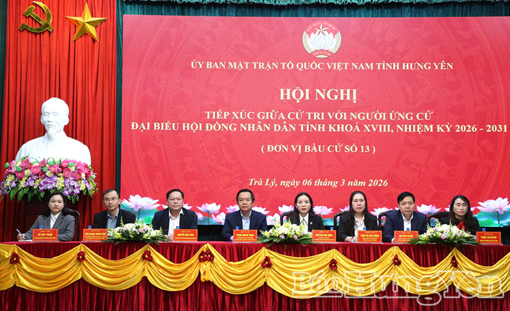 Hội nghị tiếp xúc giữa cử tri với người ứng cử đại biểu HĐND tỉnh khóa XVIII, đơn vị bầu cử số 13